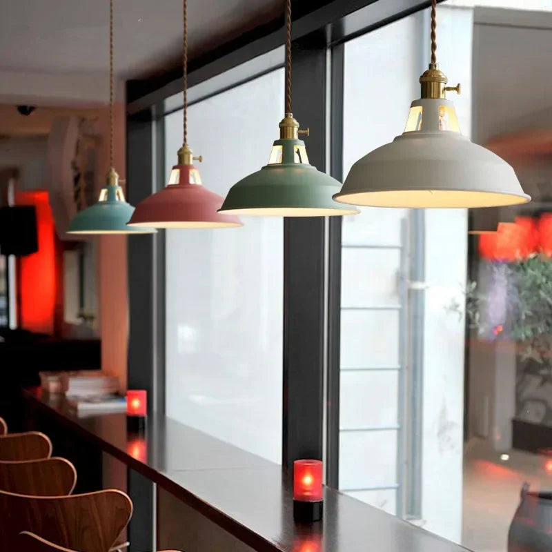 Suspension style rétro industrielle colorée Mon Luminaire™