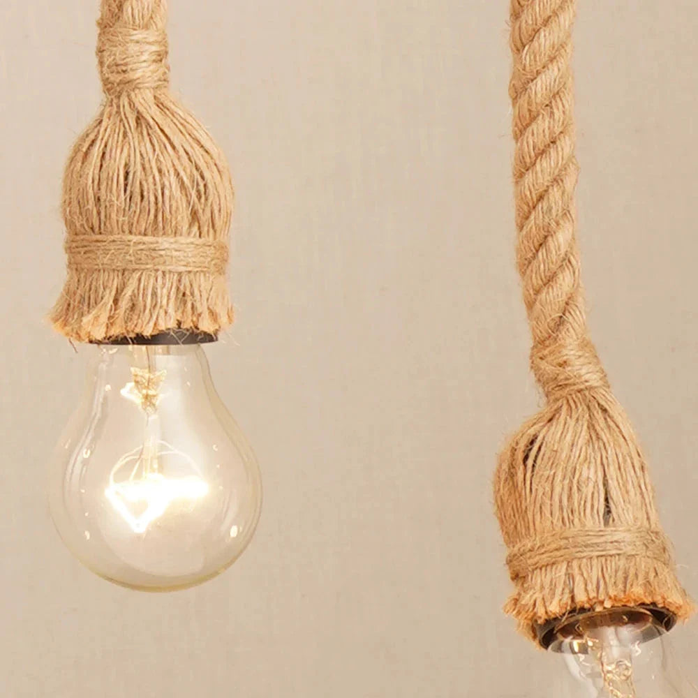 Suspension vintage en corde de chanvre Mon Luminaire™