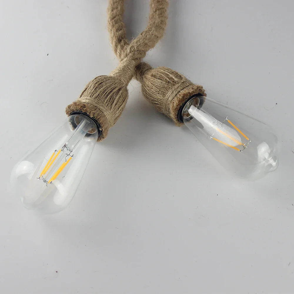 Suspension vintage en corde de chanvre Mon Luminaire™