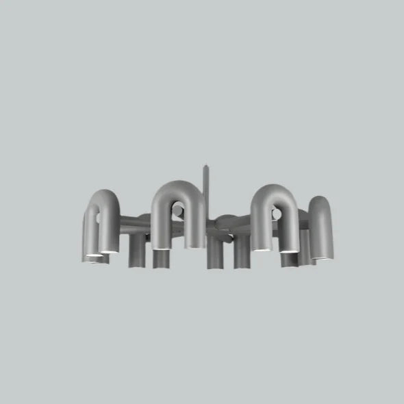 Suspension vintage et artistique style nordique Gris (16 têtes) / Blanc neutre (4000K) Mon Luminaire™