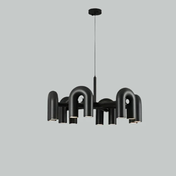 Suspension vintage et artistique style nordique Noir (12 têtes) / Blanc neutre (4000K) Mon Luminaire™
