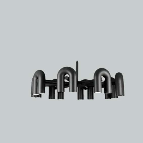 Suspension vintage et artistique style nordique Noir (16 têtes) / Blanc neutre (4000K) Mon Luminaire™