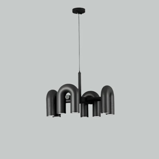Suspension vintage et artistique style nordique Noir (8 têtes) / Blanc neutre (4000K) Mon Luminaire™