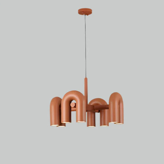 Suspension vintage et artistique style nordique Orange (8 têtes) / Blanc neutre (4000K) Mon Luminaire™