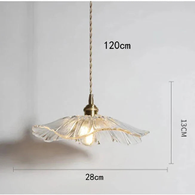 Suspensions vintage en verre à fleur Blanc / Blanc chaud (3000K) Mon Luminaire™