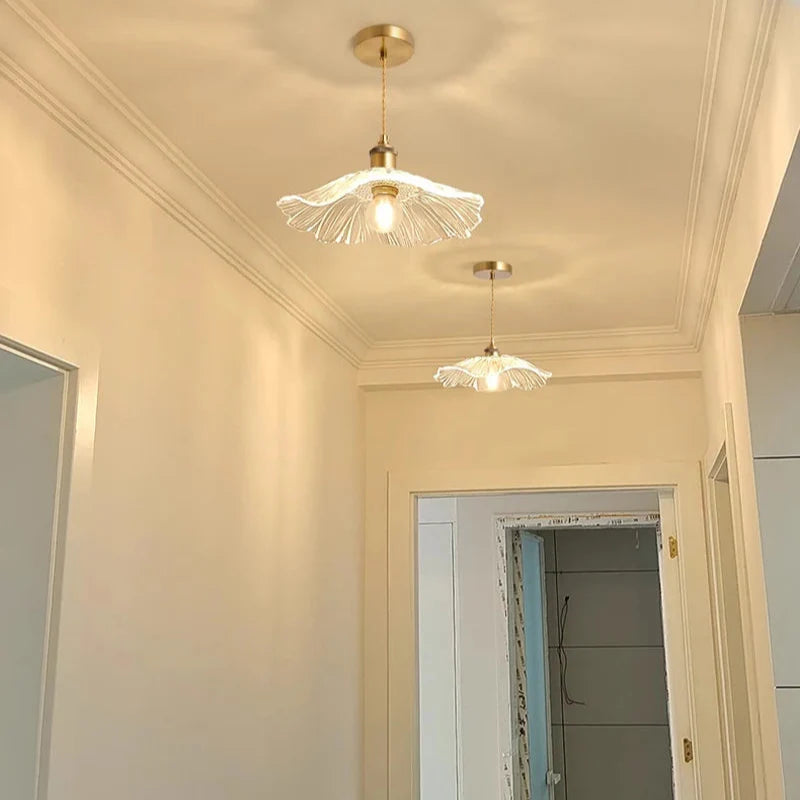 Suspensions vintage en verre à fleur Mon Luminaire™